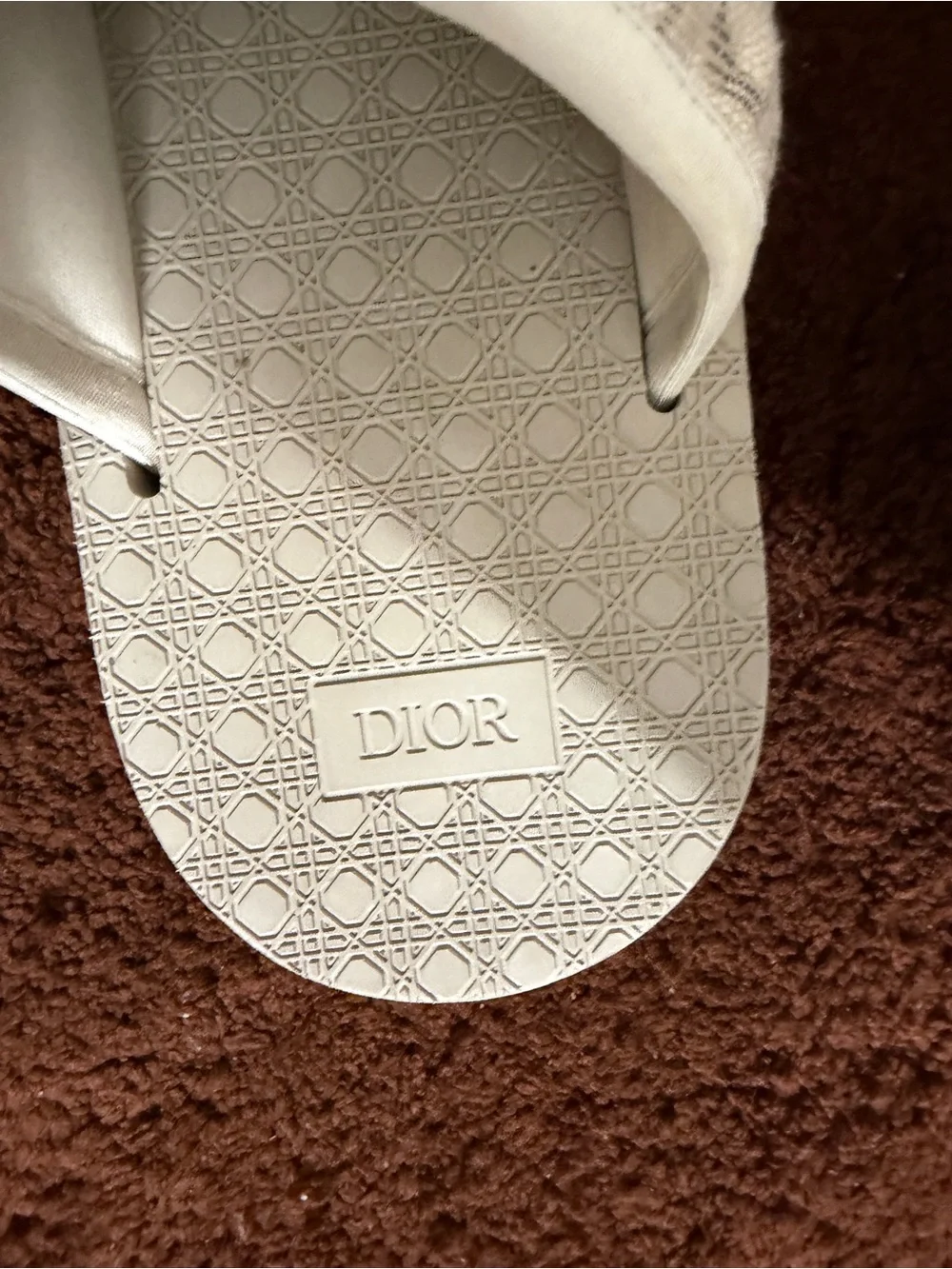 Dior Beige Slide Sandals - Neutral Strap Design